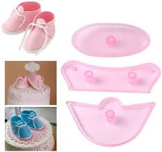 2 PCS BABY GIRL SHOE CAKE MOLD