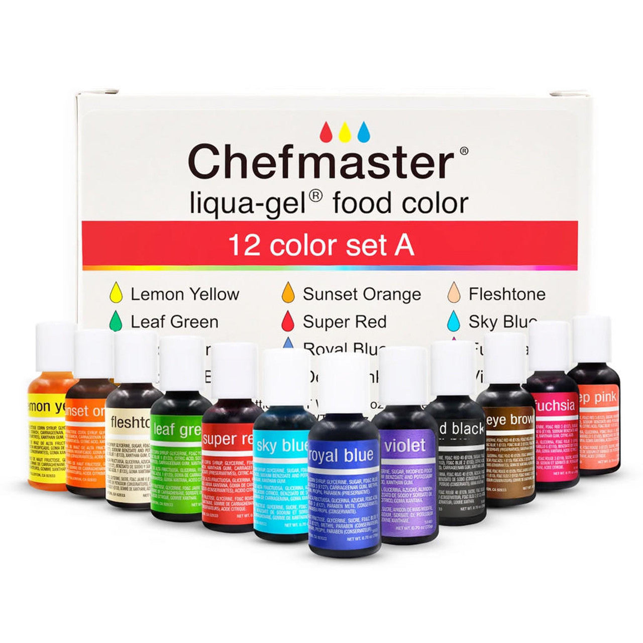 Chefmaster Gel Food Colors – Vibrant, Concentrated, and Bake-Stable