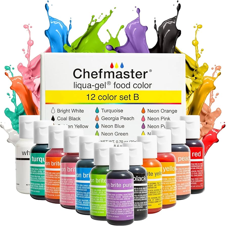 Chefmaster Gel Colors – Highly Concentrated Food Colouring for Baking & Decorating
