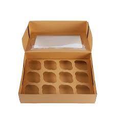 12-Hole Cupcake Box – Sturdy, Food-Safe Packaging with Insert