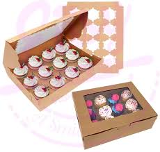 12-Hole Cupcake Box – Sturdy, Food-Safe Packaging with Insert