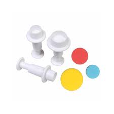3PC Round Plunger Cutter Set – Circle Cutters for Fondant, Cookies & Sugarcraft