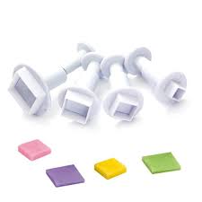 3PC Square Plunger Cutter Set – Fondant, Cookie & Sugarcraft Decorating Tools