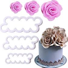 3 Easy Rose Cutters – Fondant & Gum Paste Flower Tools