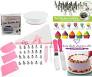 Cake Decorating Set – Icing Tips, Piping Bags & Tools for Cupcakes & Cakes