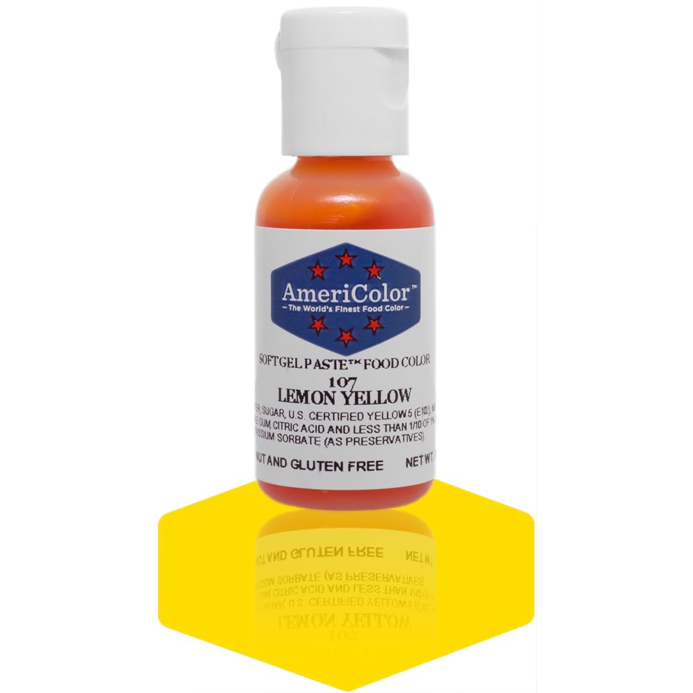 Americolor Lemon Yellow Soft Gel Paste Food Color 21g