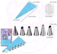 Cake Decorating Set – Icing Tips, Piping Bags & Tools for Cupcakes & Cakes
