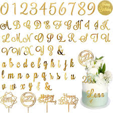 Alphabet Cake Topper -Custom Letter Toppers