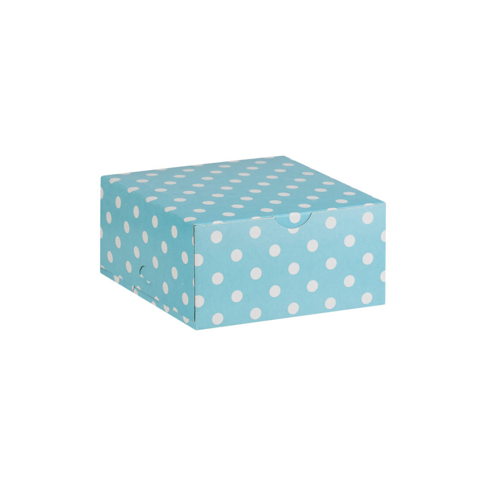 Polka Blue Cake Boxes – Secure, Stylish & Ready for Delivery