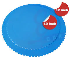 Blue Round Scalloped Cake Board – Bold & Elegant Cake Base