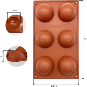 6 Hole Large Ball Shape Silicone Mold – Perfect for Creative Desserts and Treats