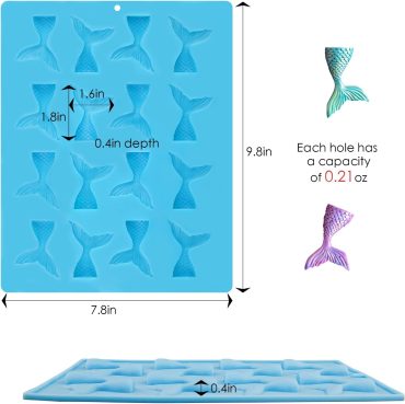 Blue Fish Tail Silicone Mold – Perfect for Mermaid & Ocean-Themed Cakes