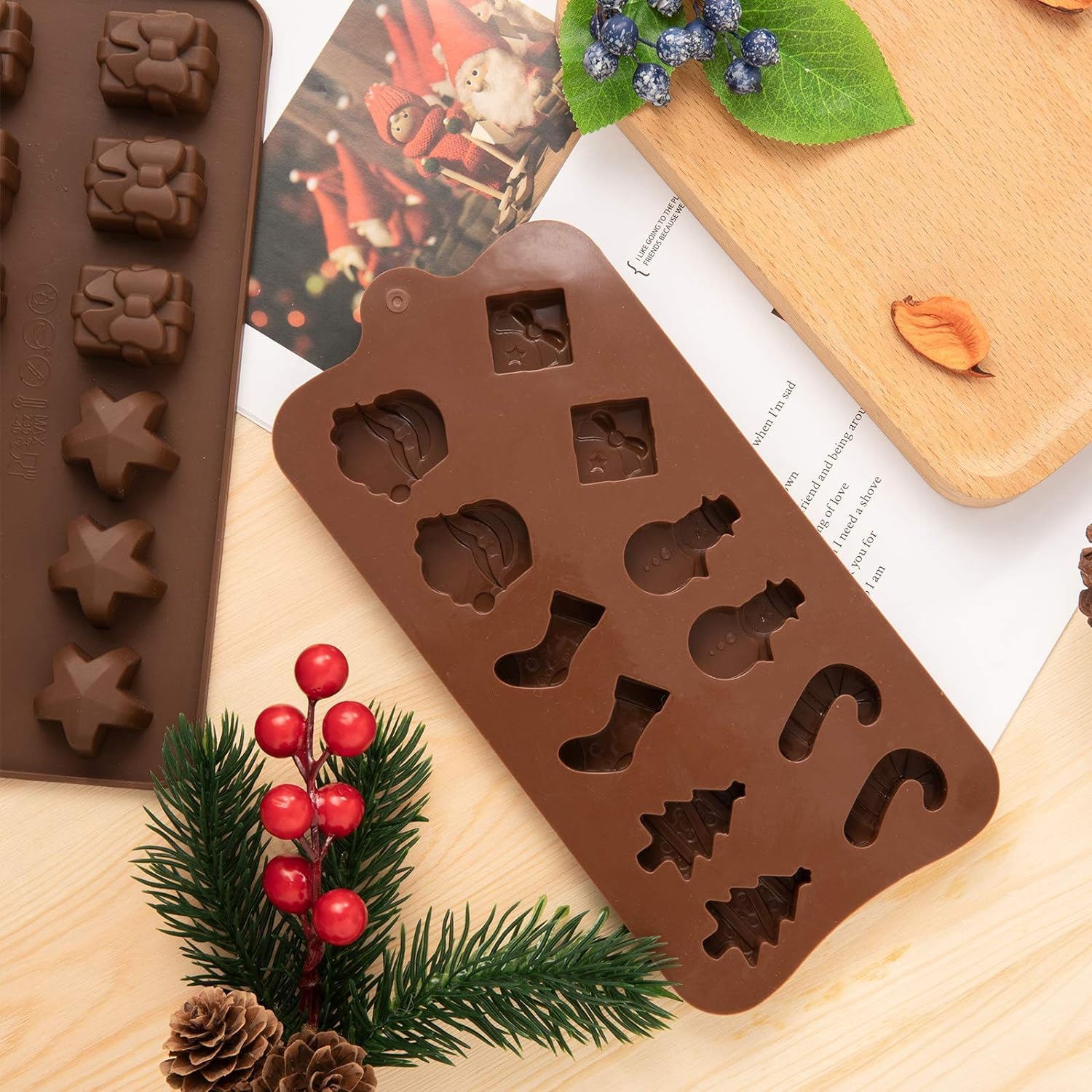 Christmas Chocolate Silicone Mold – Festive Non-Stick Mould for Candy, Chocolate & Fondant