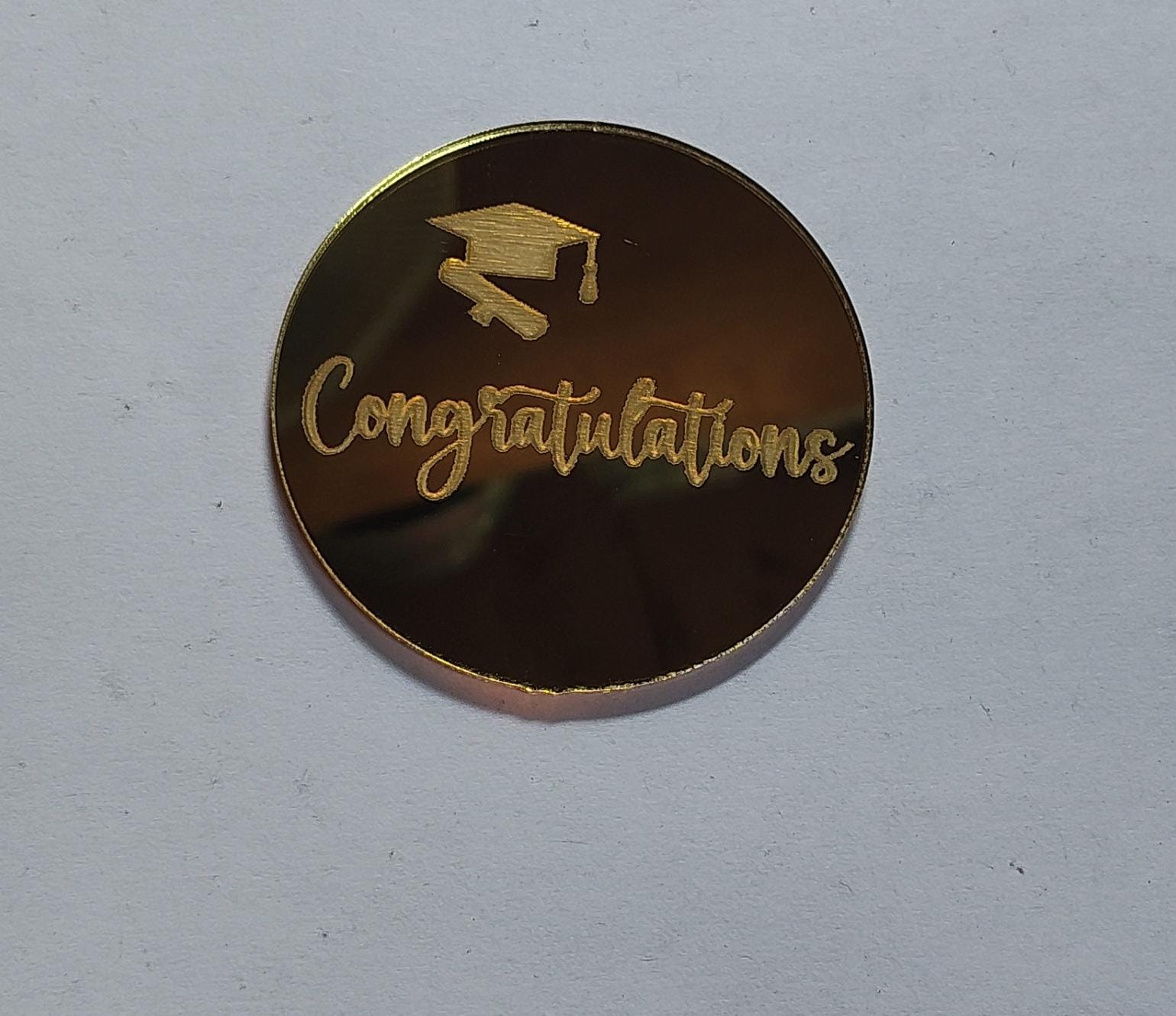 Gold Congratulations Acrylic Disc