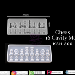 Chess 16 Cavity Silicone Mold – Create Edible Game Pieces with Precision