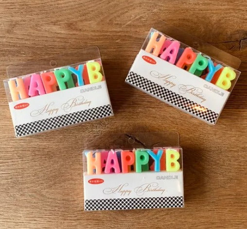Colorful Happy Birthday Candles