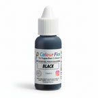 Bottle of Colour Flex oil-based gel food colouring in black 
