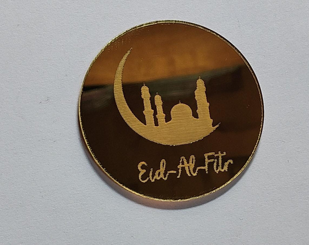 Gold Eid Mubarak Acrylic Toppers