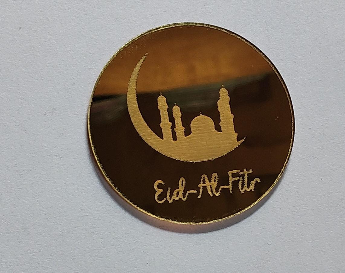 Gold Eid Mubarak Acrylic Toppers