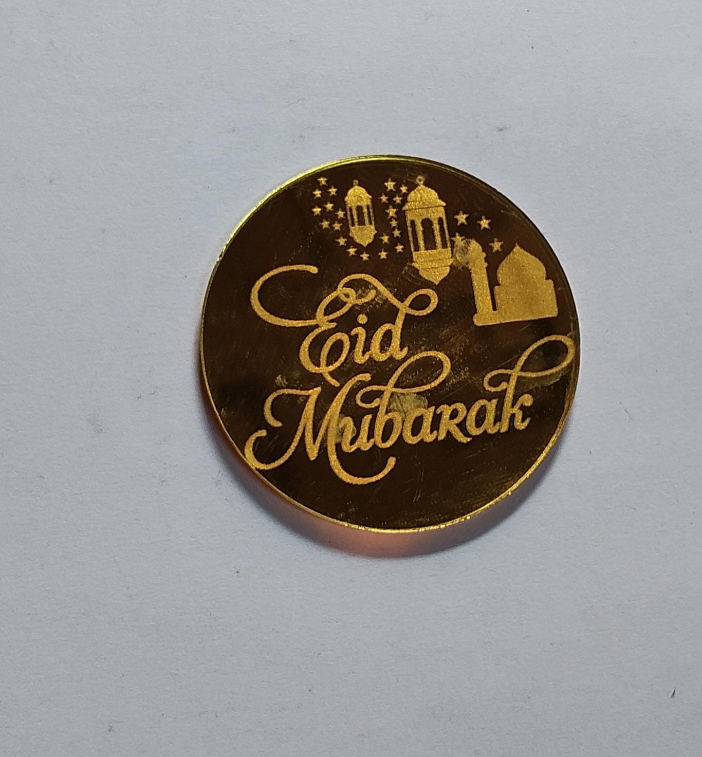 Gold Eid Mubarak Acrylic Toppers