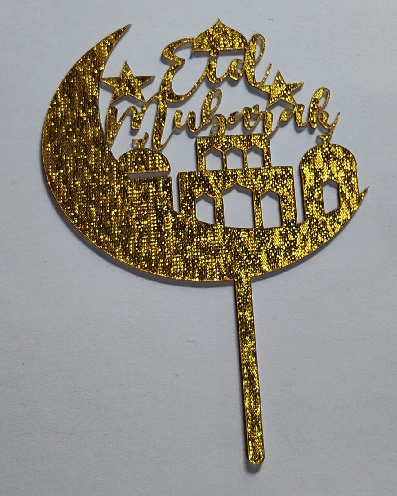 Gold Eid Mubarak Acrylic Toppers