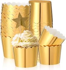 GOLD CUPCAKE CASES 25PCS