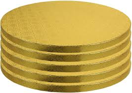 GOLD ROUND CAKE DRUM