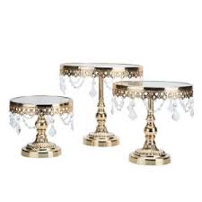 GOLD  DIAMOND CAKE STAND 3SET