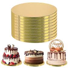 GOLD ROUND CAKE DRUM