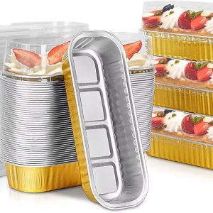 Gold foil baking tin and spoon
