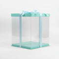 10" Square Pvc Turqouise Green   Transparent Box