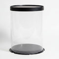 12" Round PVC Black Transparent Box
