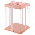 12" Square Pvc Peach  Transparent Box