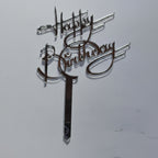 Silver Paper Topper- Happy Birthday