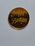 Gold Acrylic Happy Birthday Discs