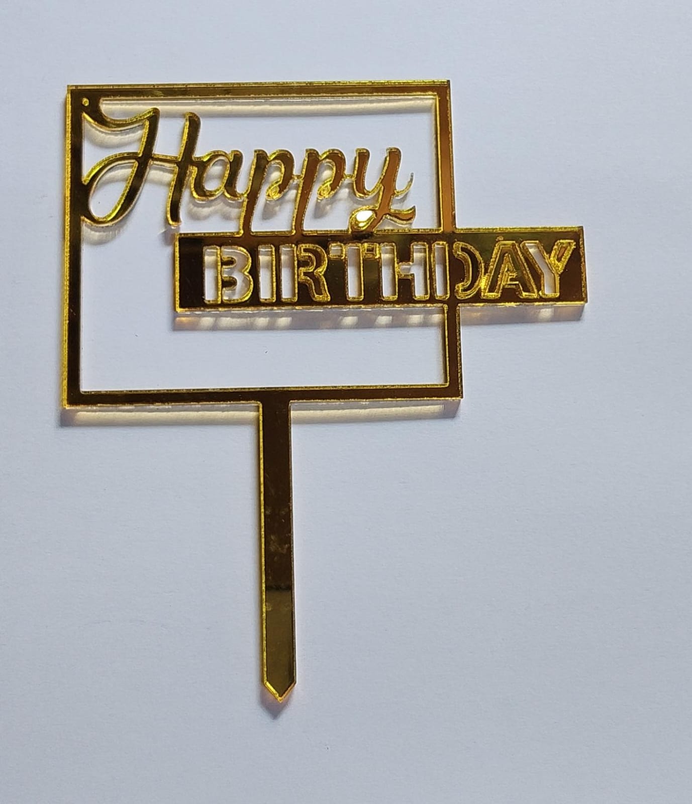 Acrylic  "Happy Birthday" Toppers