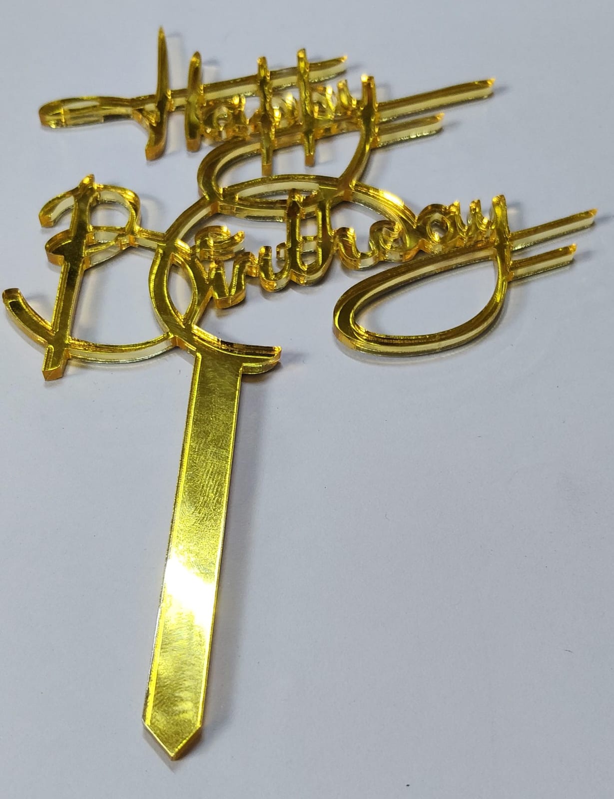 Acrylic  "Happy Birthday" Toppers