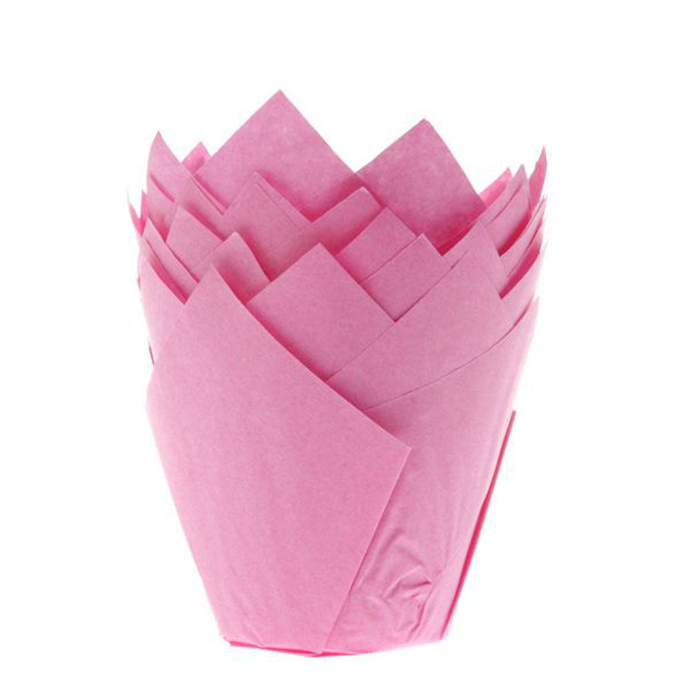 Tulip Pink  Cases 50Pcs (15X15Cm) | Muffins