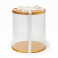 12" Round Pvc Gold Transparent Box( 2kg)