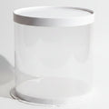 8" Round Pvc White Transparent Box