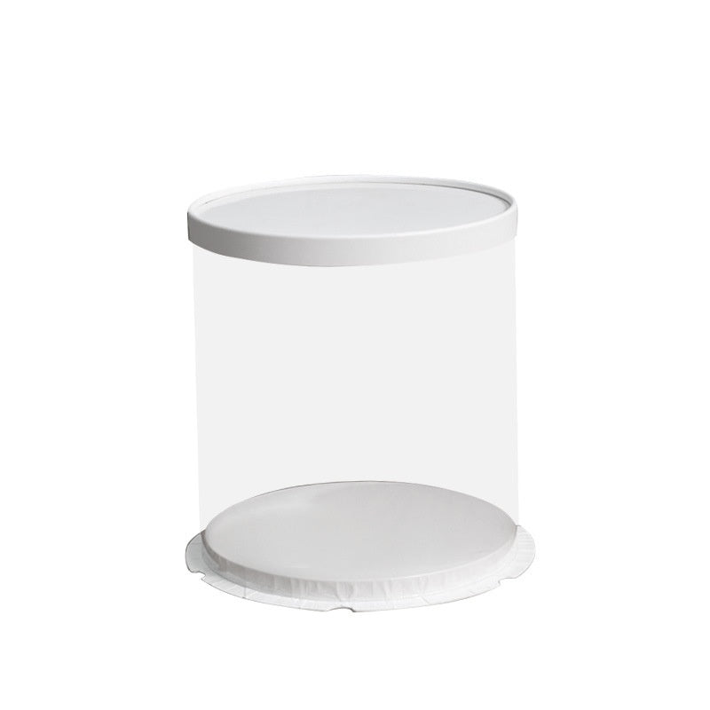 10" Round Pvc White Transparent Box