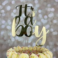 Gold “It’s a Boy” Acrylic Cake Topper