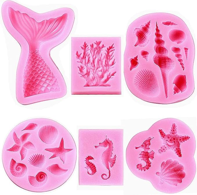 Pink Aquarium Silicone Mold – Underwater Theme Mold for Chocolate, Candy & Fondant