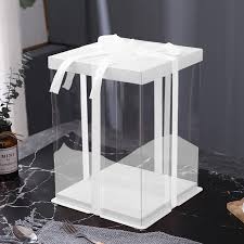 PVC Square Cake Box – Clear Display Packaging for Cakes & Desserts (Multiple Sizes)
