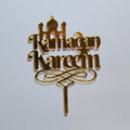 Gold Ramadan Kareem Acrylic Toppers
