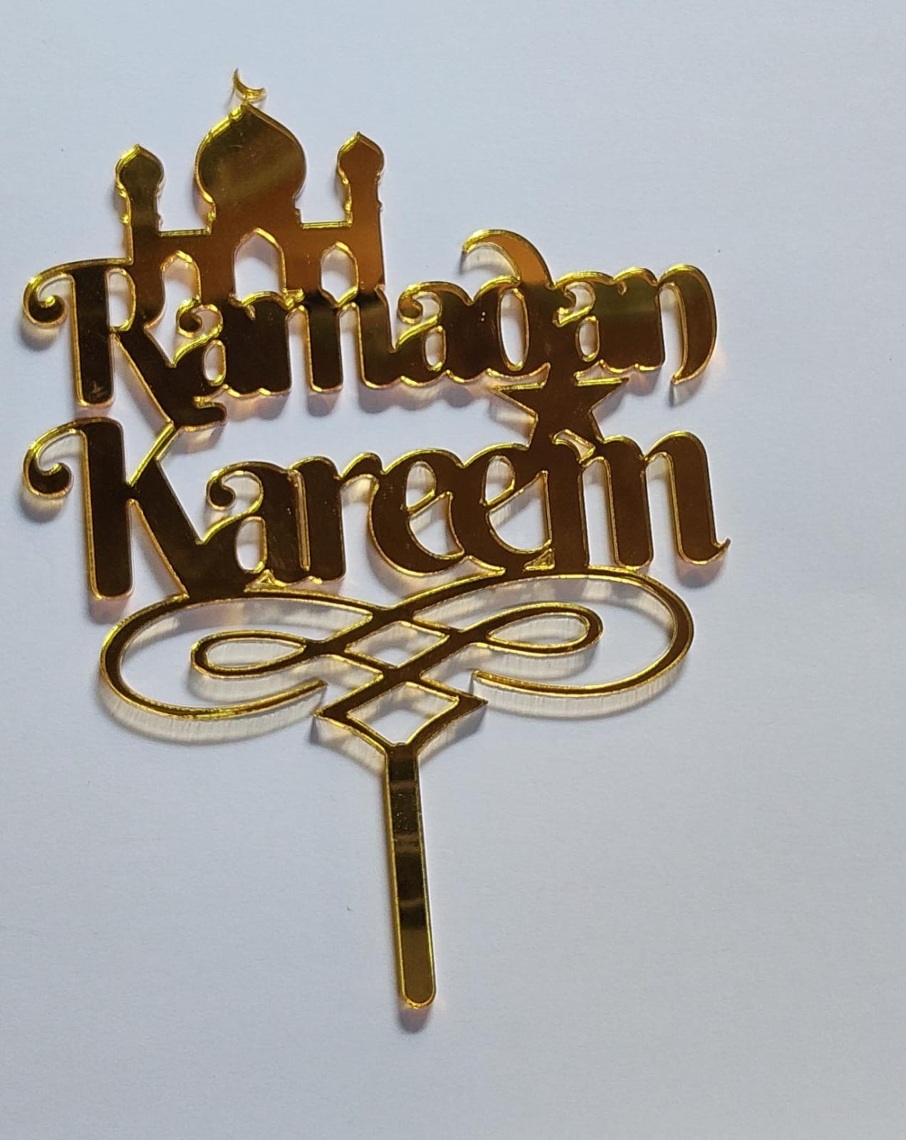 Gold Ramadan Kareem Acrylic Toppers
