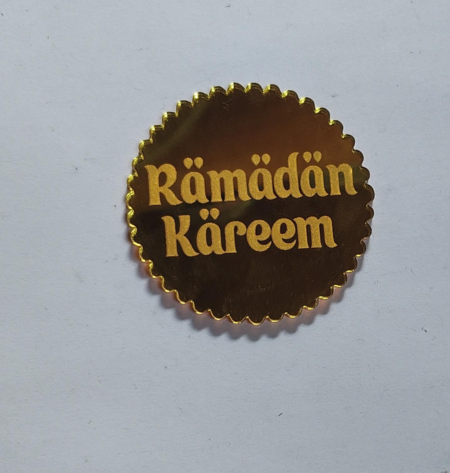 Gold Ramadan Kareem Acrylic Toppers