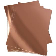 ROSE GOLD MIRROR PAPER A4