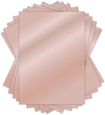 ROSE GOLD MIRROR PAPER A4