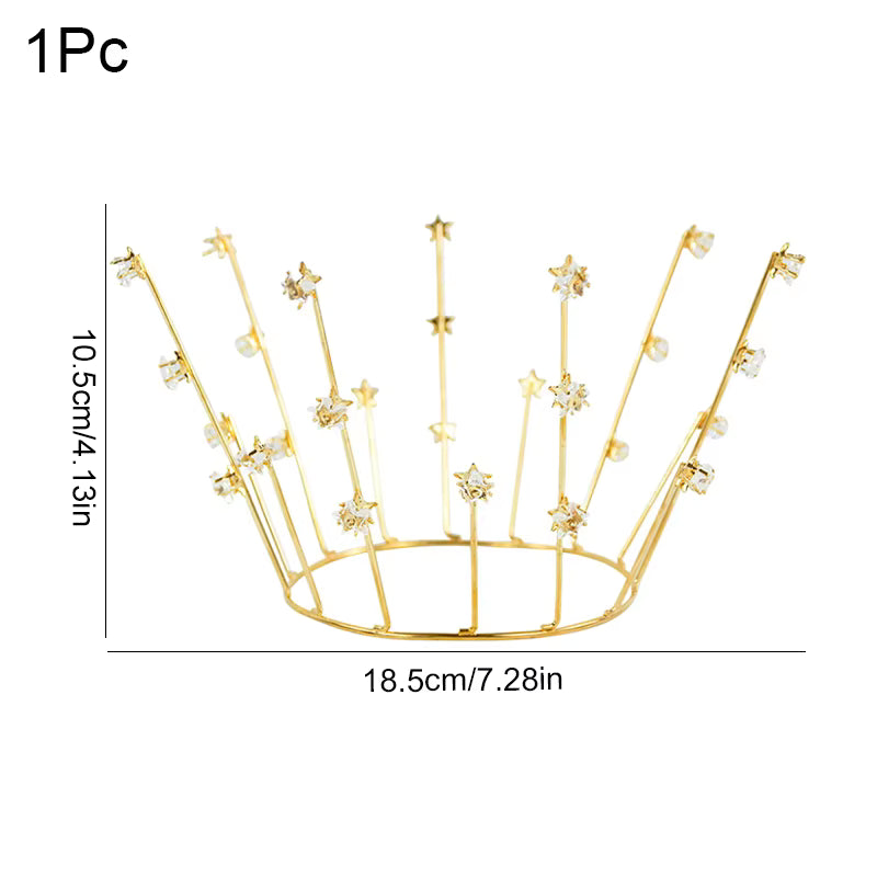 Fancy Gold Cake Crown